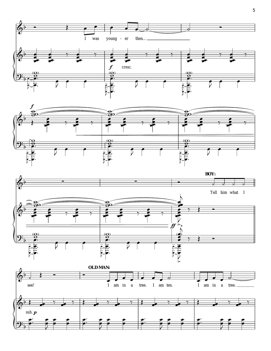 Someone In A Tree Piano, Vocal scores gallery preview page 5