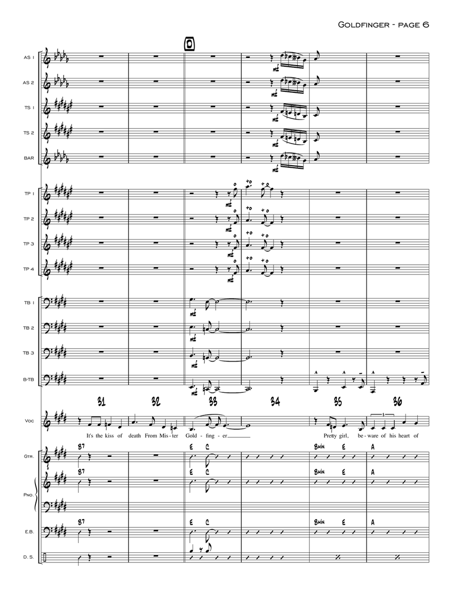 Goldfinger Jazz Ensemble scores gallery preview page 6