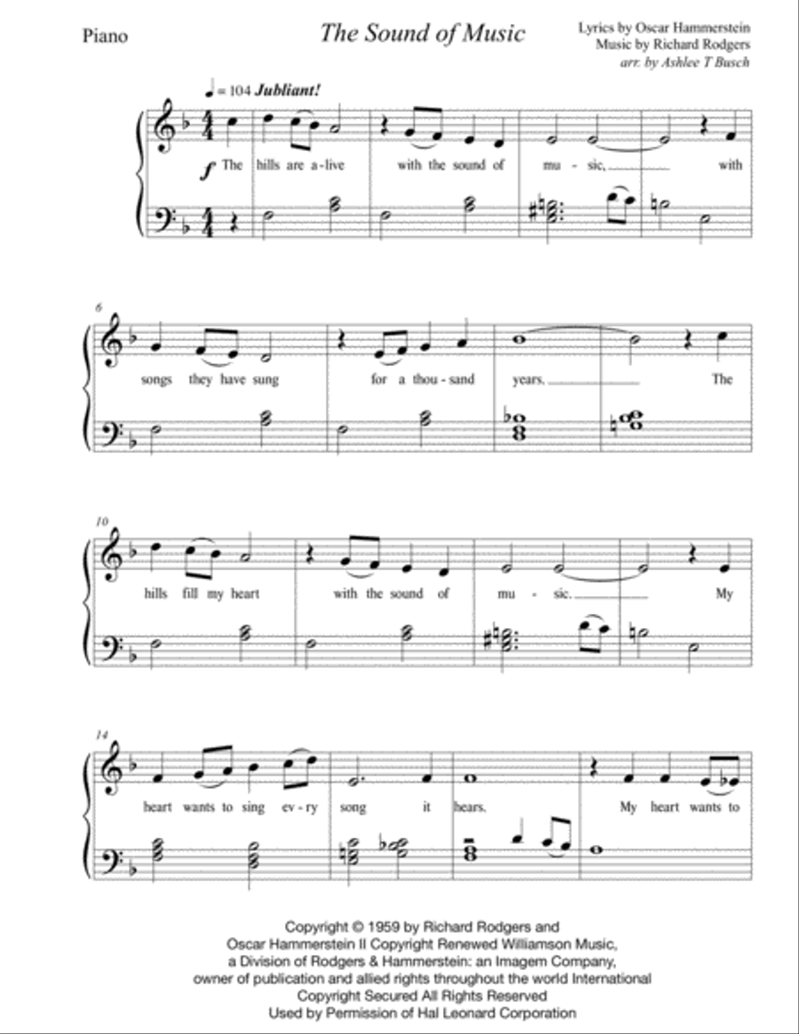 The Sound Of Music The Sound Of Music Easy Piano scores gallery preview page 2