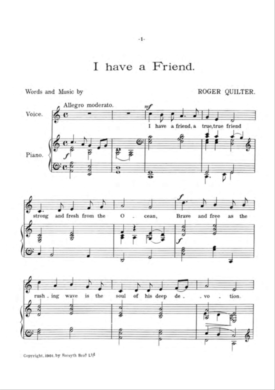 Four Songs of the Sea for Low Voice Chamber Music scores gallery preview page 3