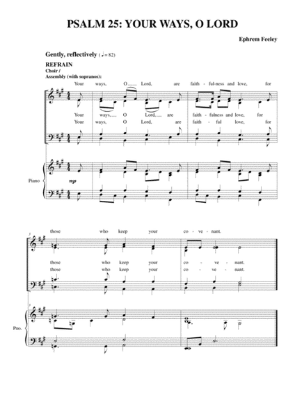 Psalm 25: Your Ways, O Lord Choir - Digital Sheet Music