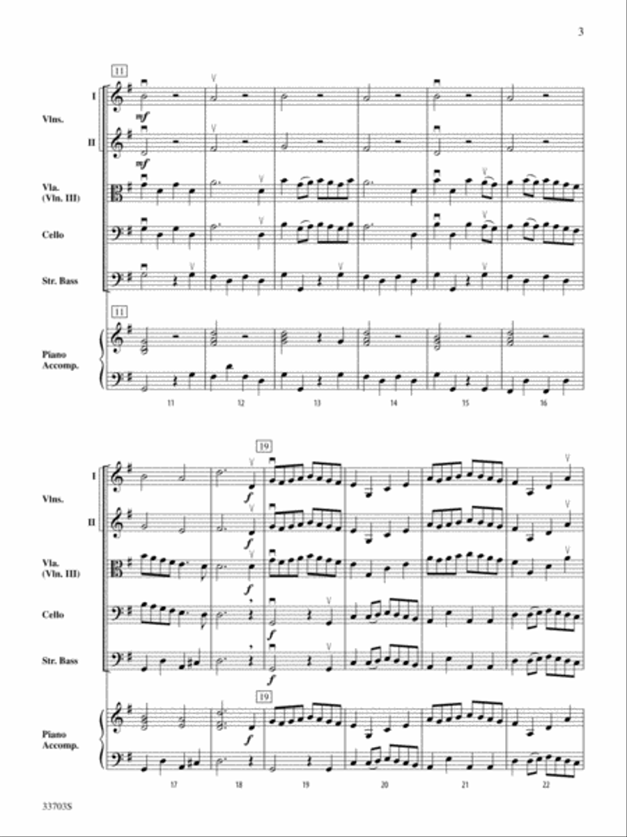 Gavotte: Score String Orchestra scores gallery preview page 3