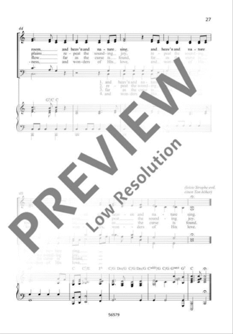 Joy to the World 4-Part scores gallery preview page 3