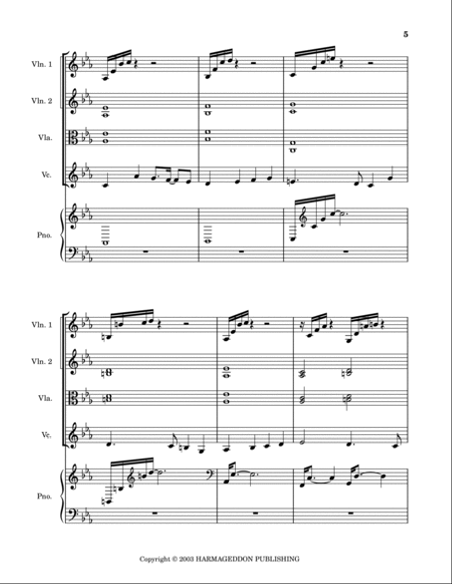 Faraway Piano Quintet scores gallery preview page 5