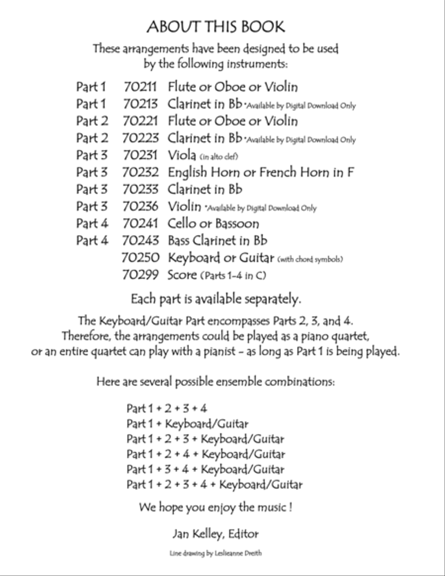 Music for Four, Volume 2, Part 4 - Bass Clarinet 70243DD Woodwind Quartet scores gallery preview page 2
