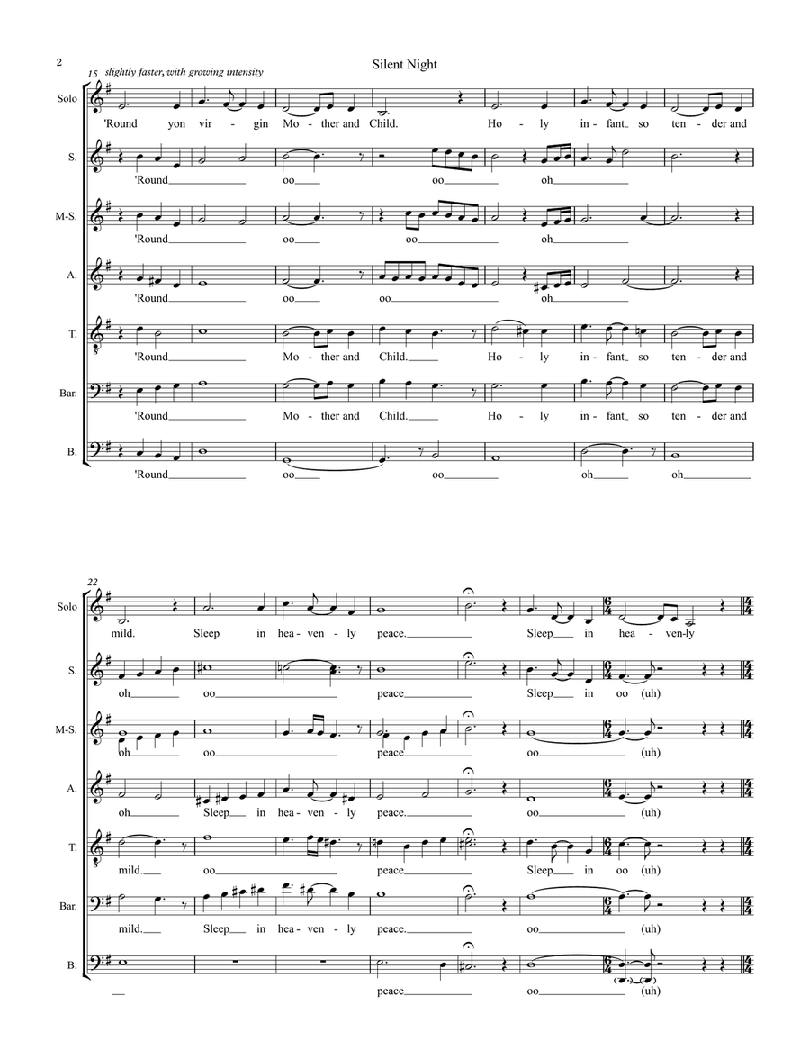 Silent Night Silent Night Divisi scores gallery preview page 2