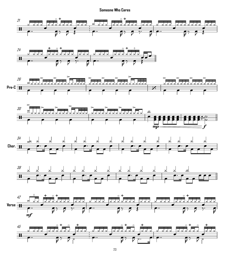 Someone Who Cares Someone Who Cares Drum Set scores gallery preview page 2
