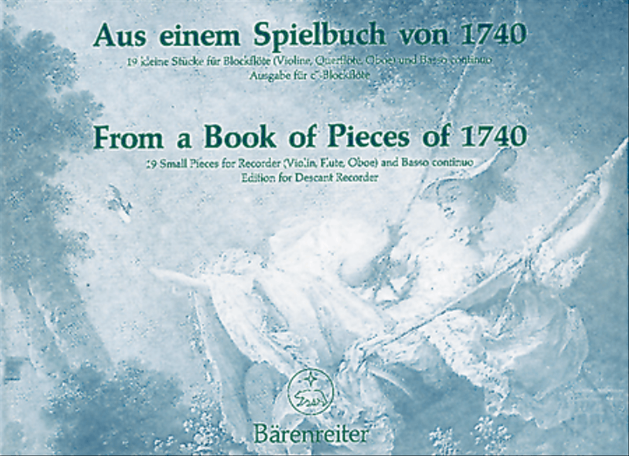 Aus einem Spielbuch von 1740 Flute scores gallery preview page 1