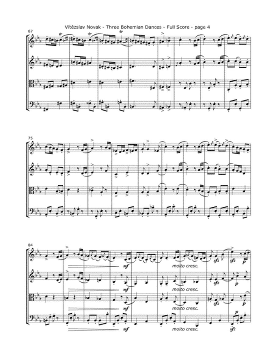 Novak, V. - Bohemian Dances, No. 1 for String Quartet image number null