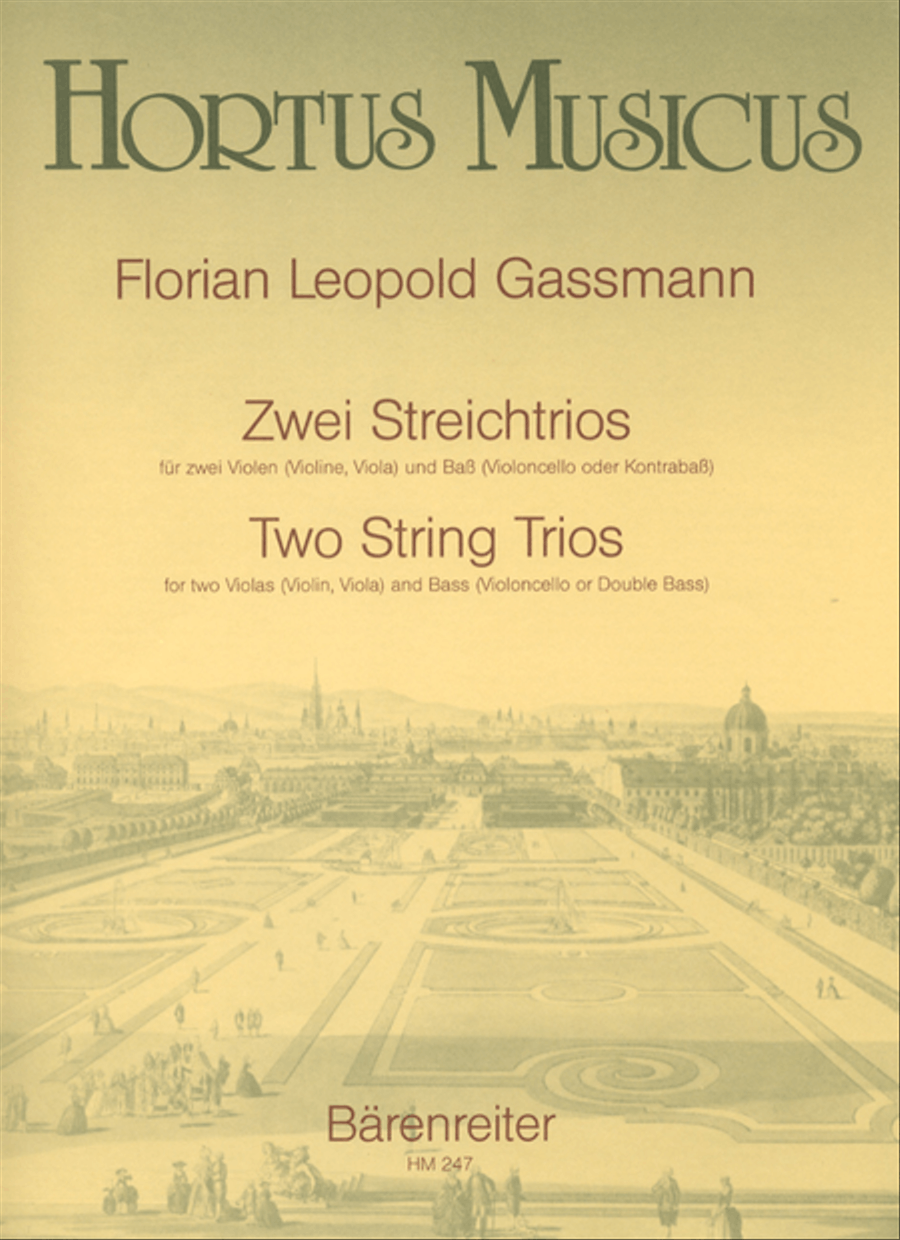 Zwei Streichtrios fur zwei Violen (Violine, Viola) und Bass (Violoncello oder Kontrabass) Cello scores gallery preview page 1