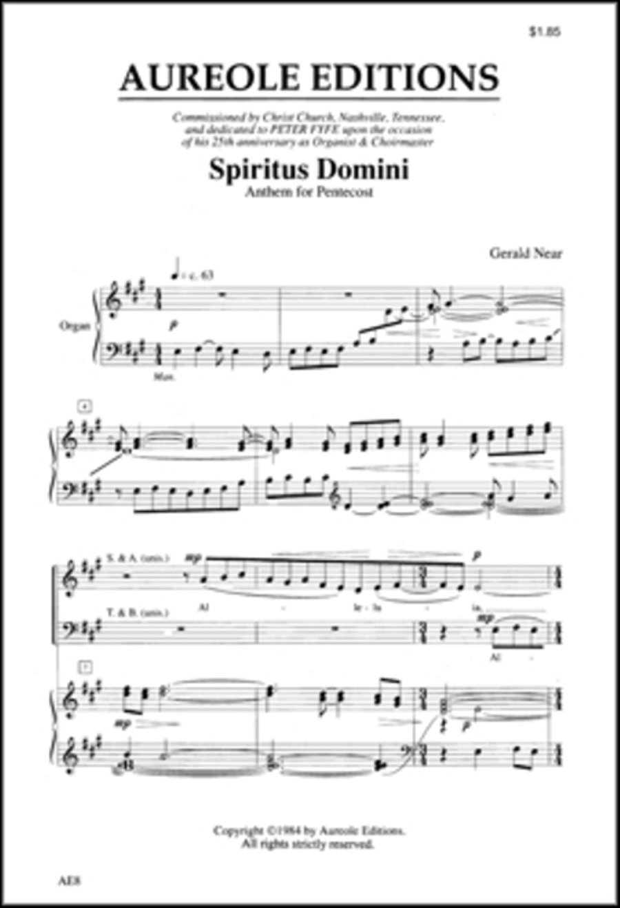 Spiritus Domini Spiritus Domini 4-Part scores gallery preview page 1