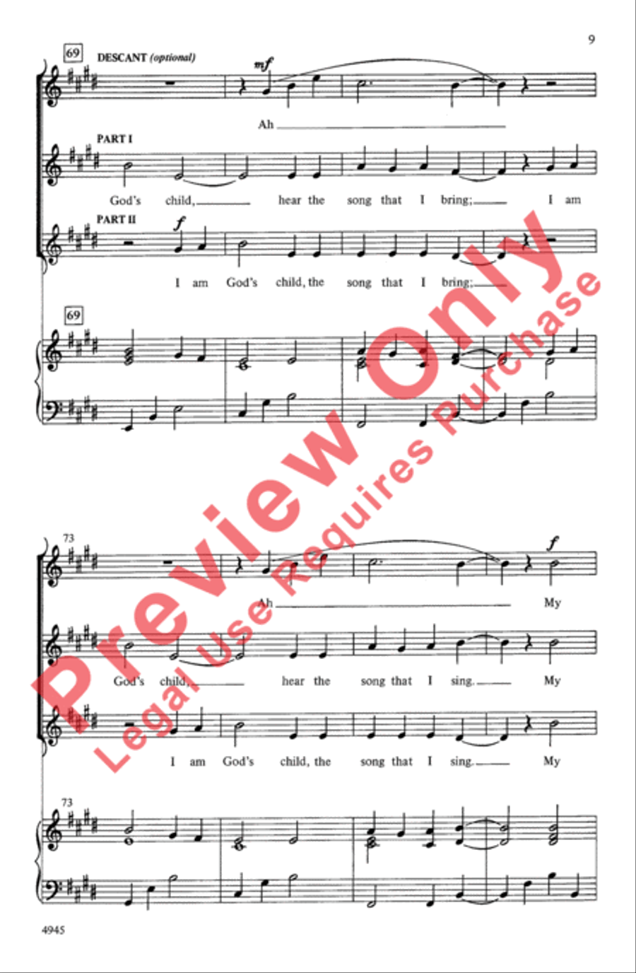 I Am God's Child 2-Part scores gallery preview page 8