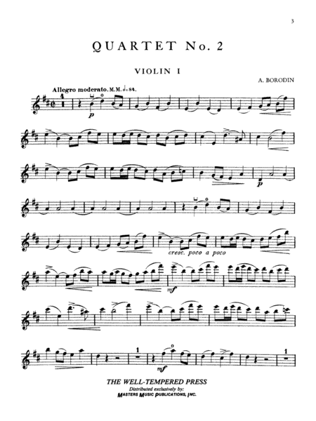Borodin: String Quartet No. 2 in D Major