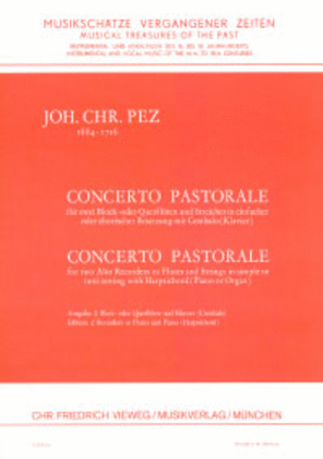 Concerto pastorale fur Altblockflote und Streicher