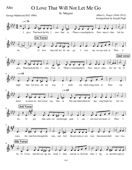 O Love That Will Not Let Me Go (SATB+ Piano) image number null
