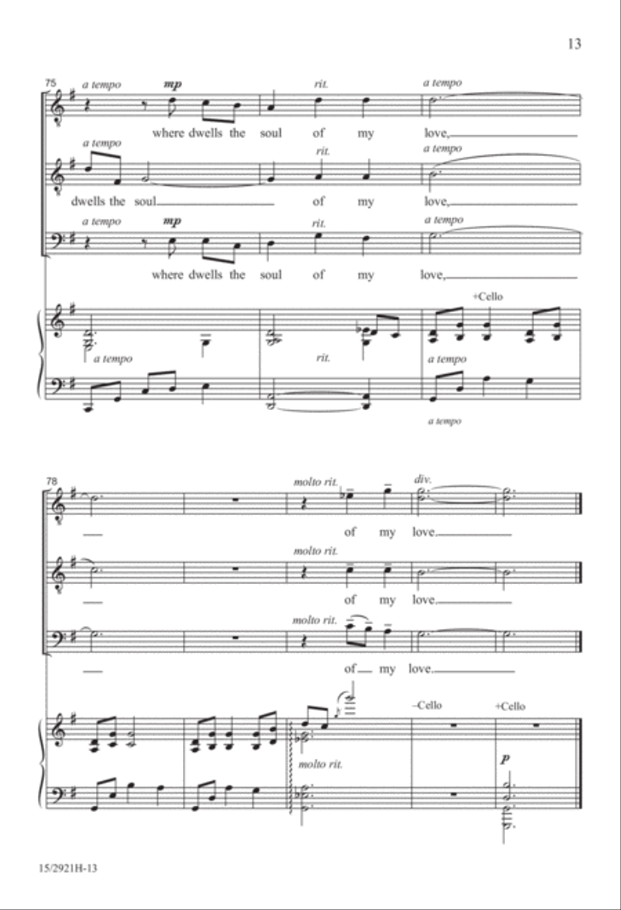 Where Dwells the Soul of My Love TTB scores gallery preview page 13