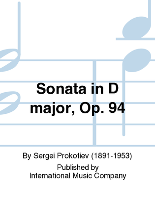 Book cover for Sonata in D major, Op. 94