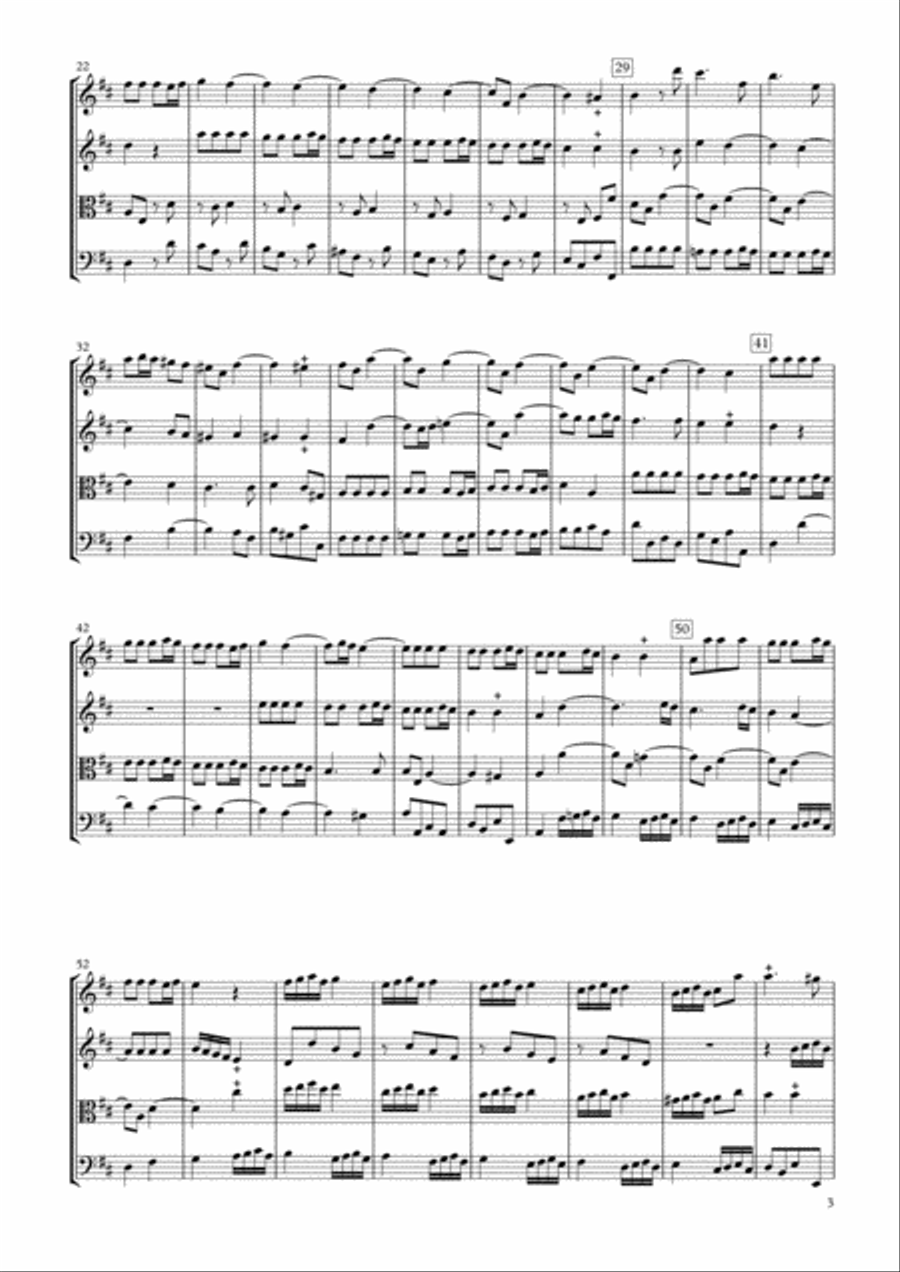 Sonata Op.34-4 for String Quartet String Quartet scores gallery preview page 3