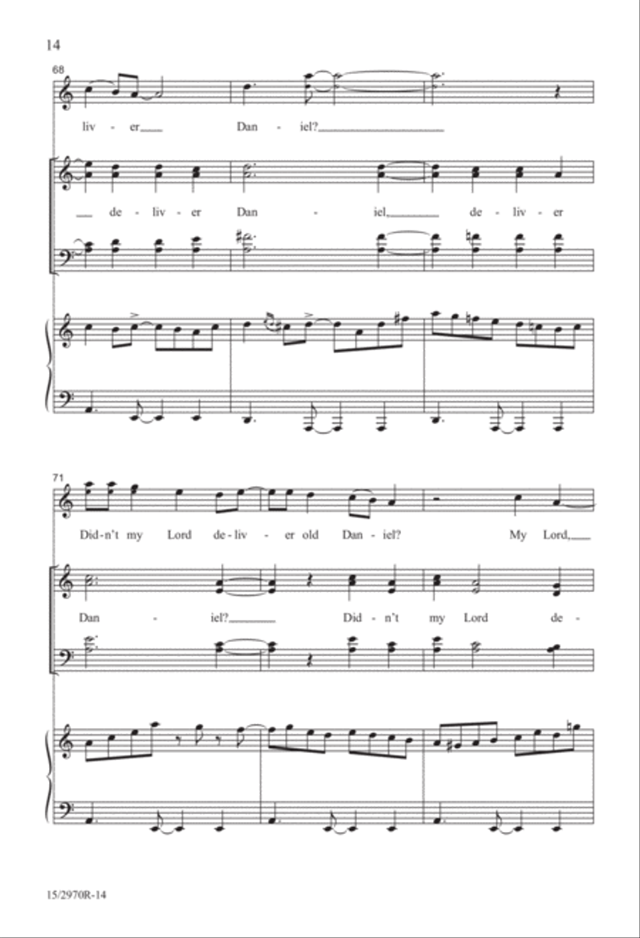 Didn't My Lord Deliver Daniel? 4-Part scores gallery preview page 14