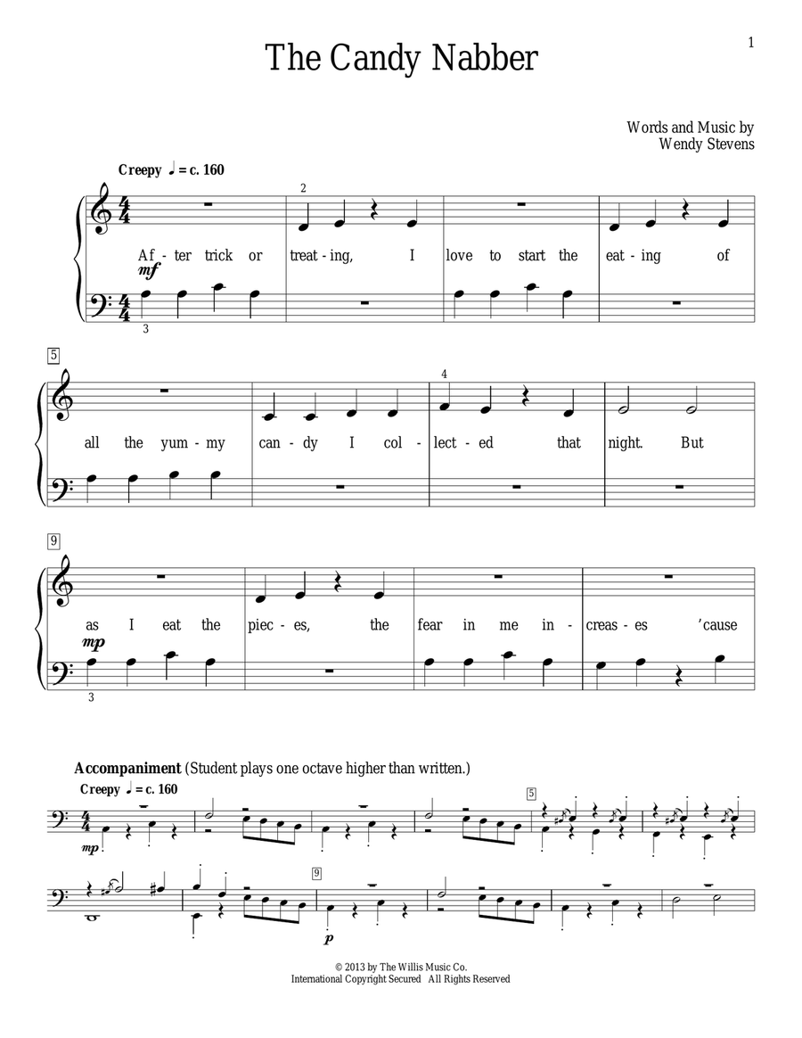 The Candy Nabber Piano Method scores gallery preview page 1
