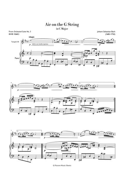 J.S. Bach - Air in the G String in C Major - Intermediate