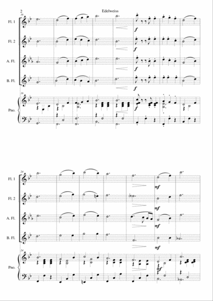 Edelweiss Flute scores gallery preview page 2