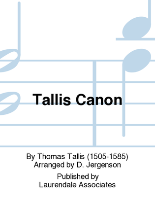 Book cover for Tallis Canon