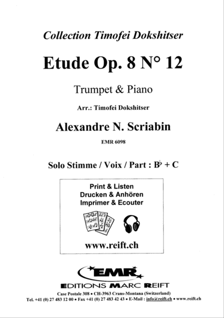 Etude Op. 8 No. 12 Cornet scores gallery preview page 2