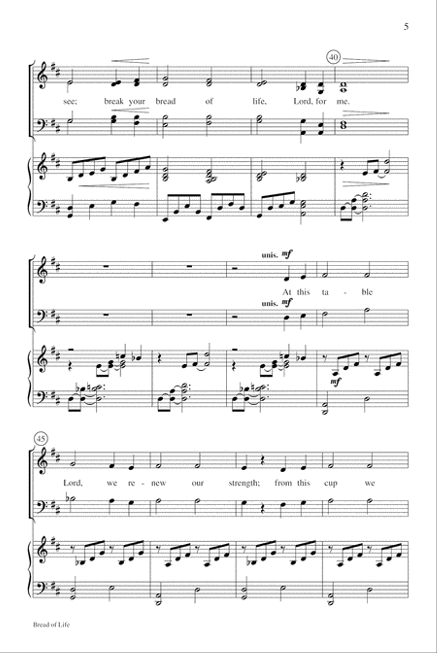 Bread of Life 4-Part scores gallery preview page 6