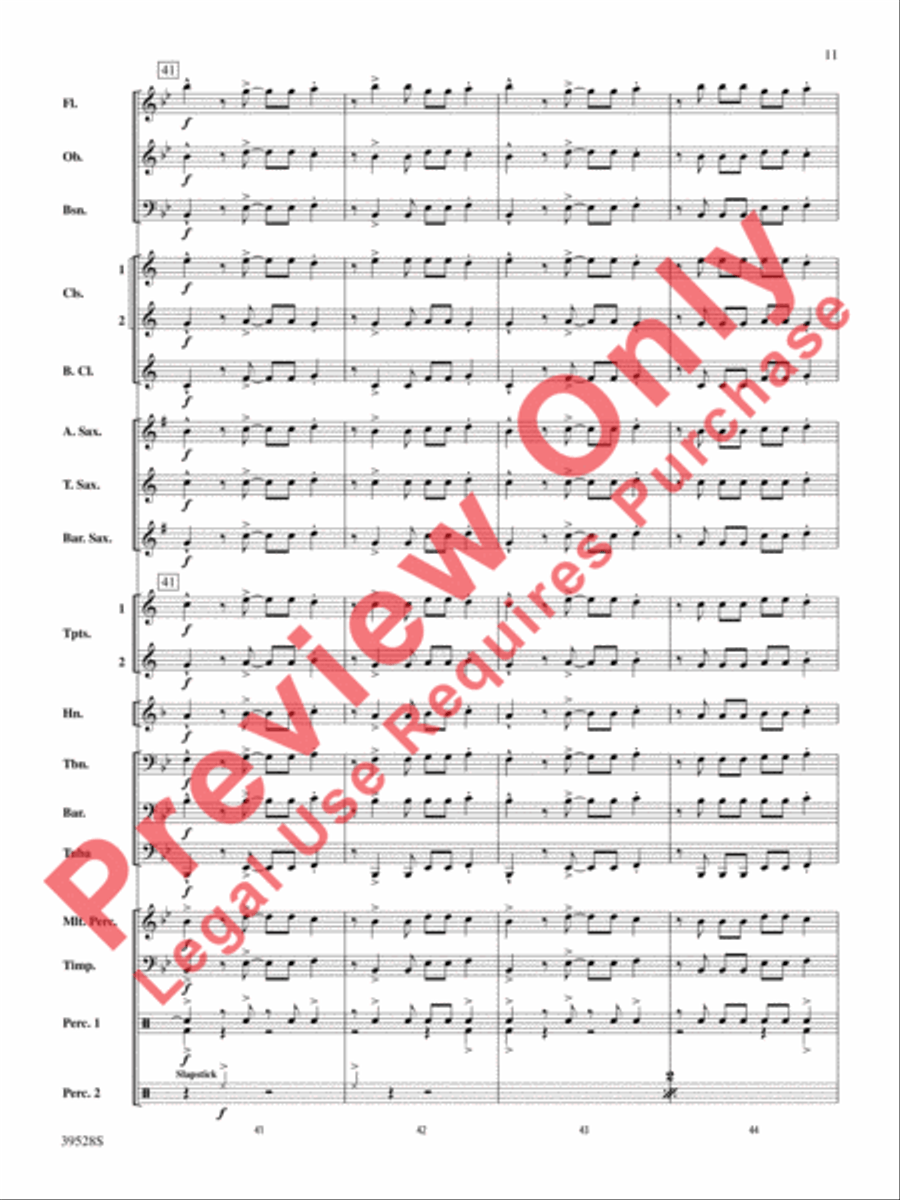 Blazing Bones of the West! Concert Band scores gallery preview page 12