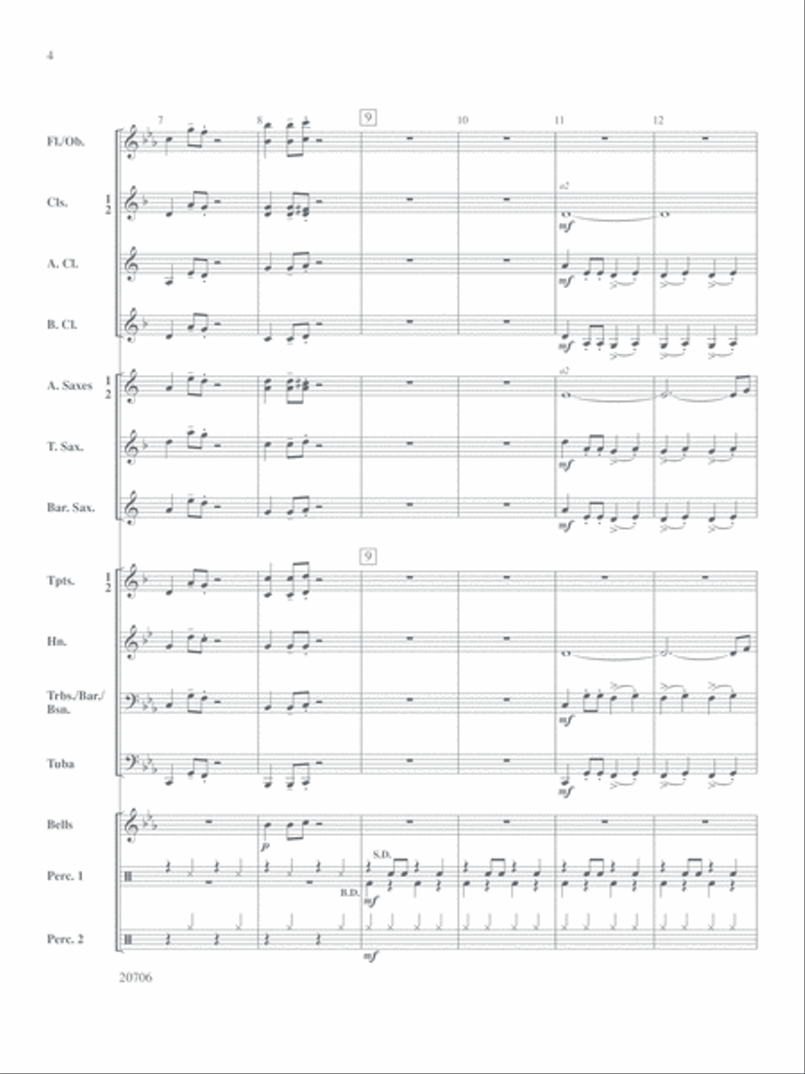 Walkin' Cool: Score Concert Band scores gallery preview page 3