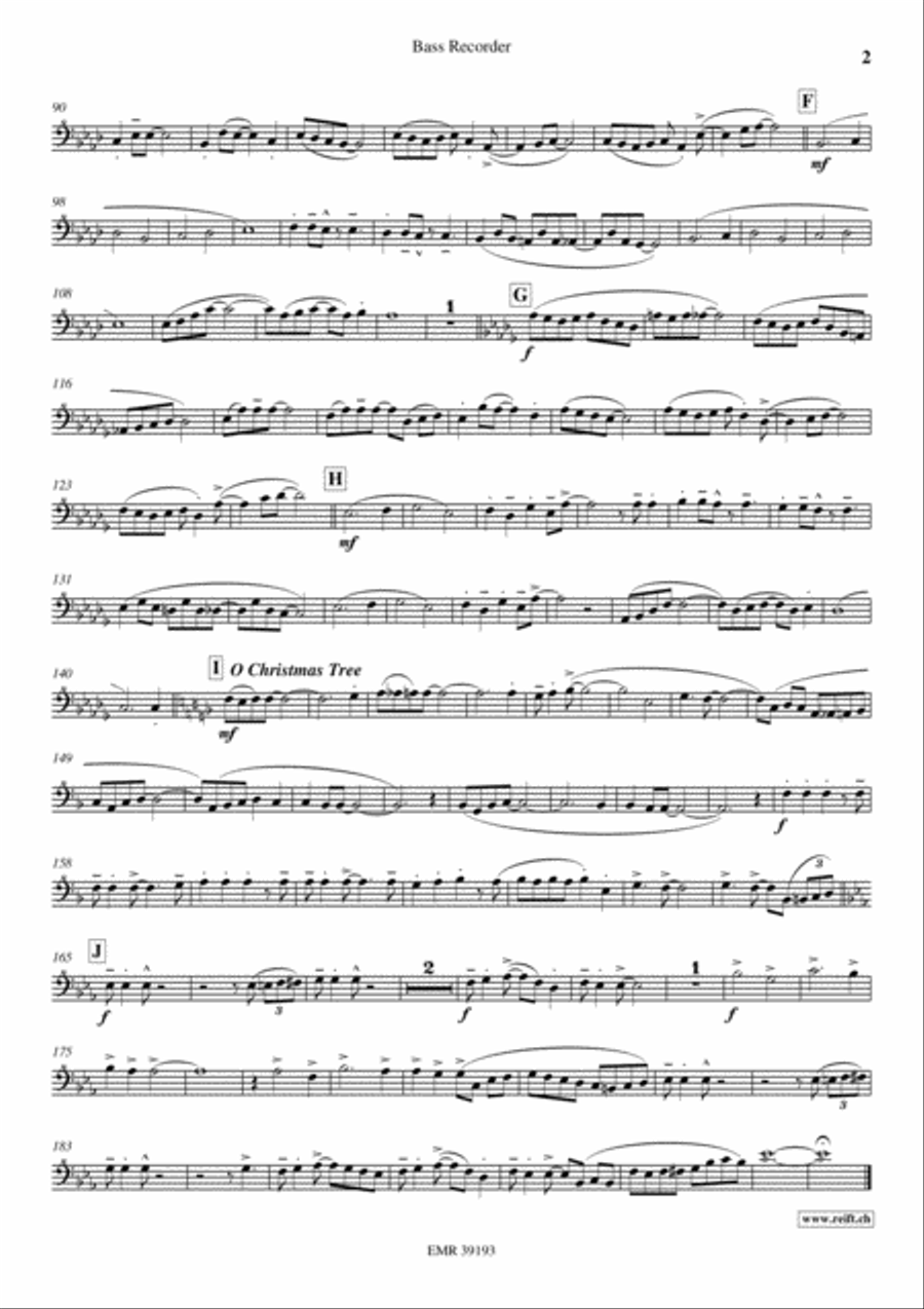 Swinging Santa Claus Swinging Santa Claus Bass Recorder scores gallery preview page 3