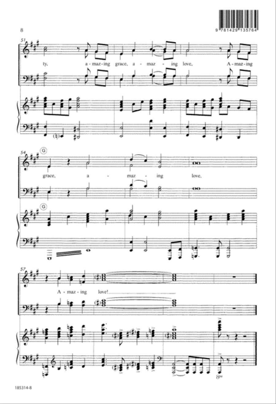 Amazing Grace, Amazing Love 4-Part scores gallery preview page 8