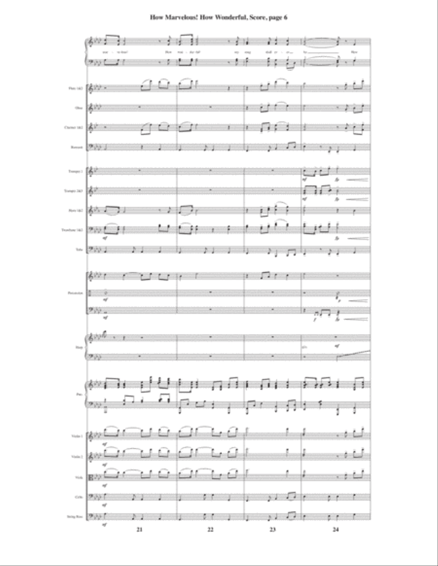 How Marvelous! How Wonderful! 4-Part scores gallery preview page 8