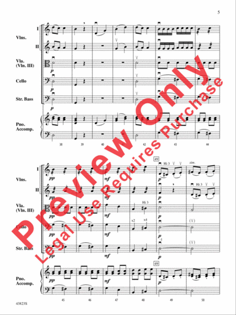 Symphony No. 3 String Orchestra scores gallery preview page 6