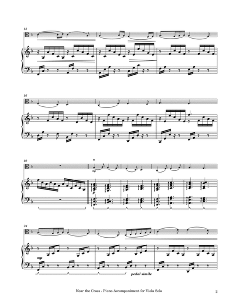 Near the Cross - Viola Solo with Piano Accompaniment image number null