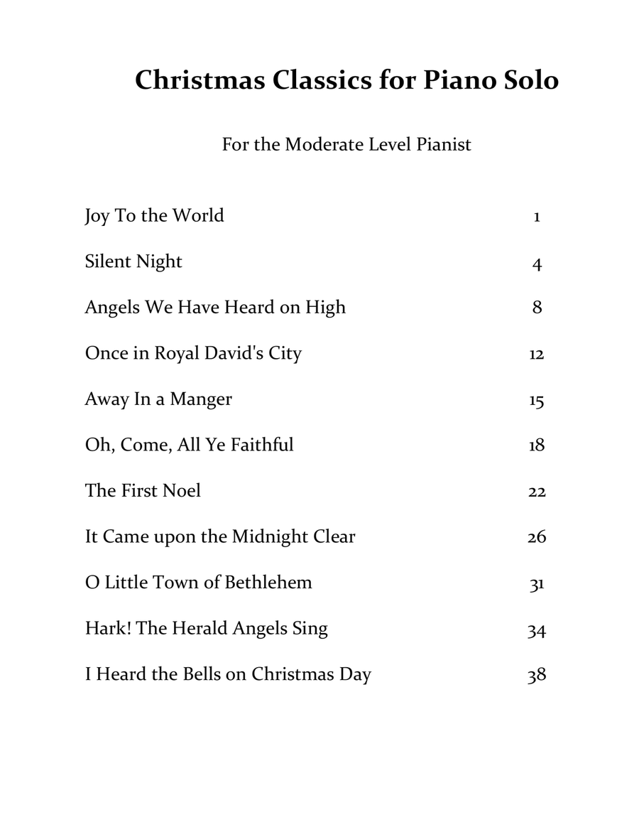 Christmas Classics for the Moderate Level Pianist Piano Solo scores gallery preview page 3
