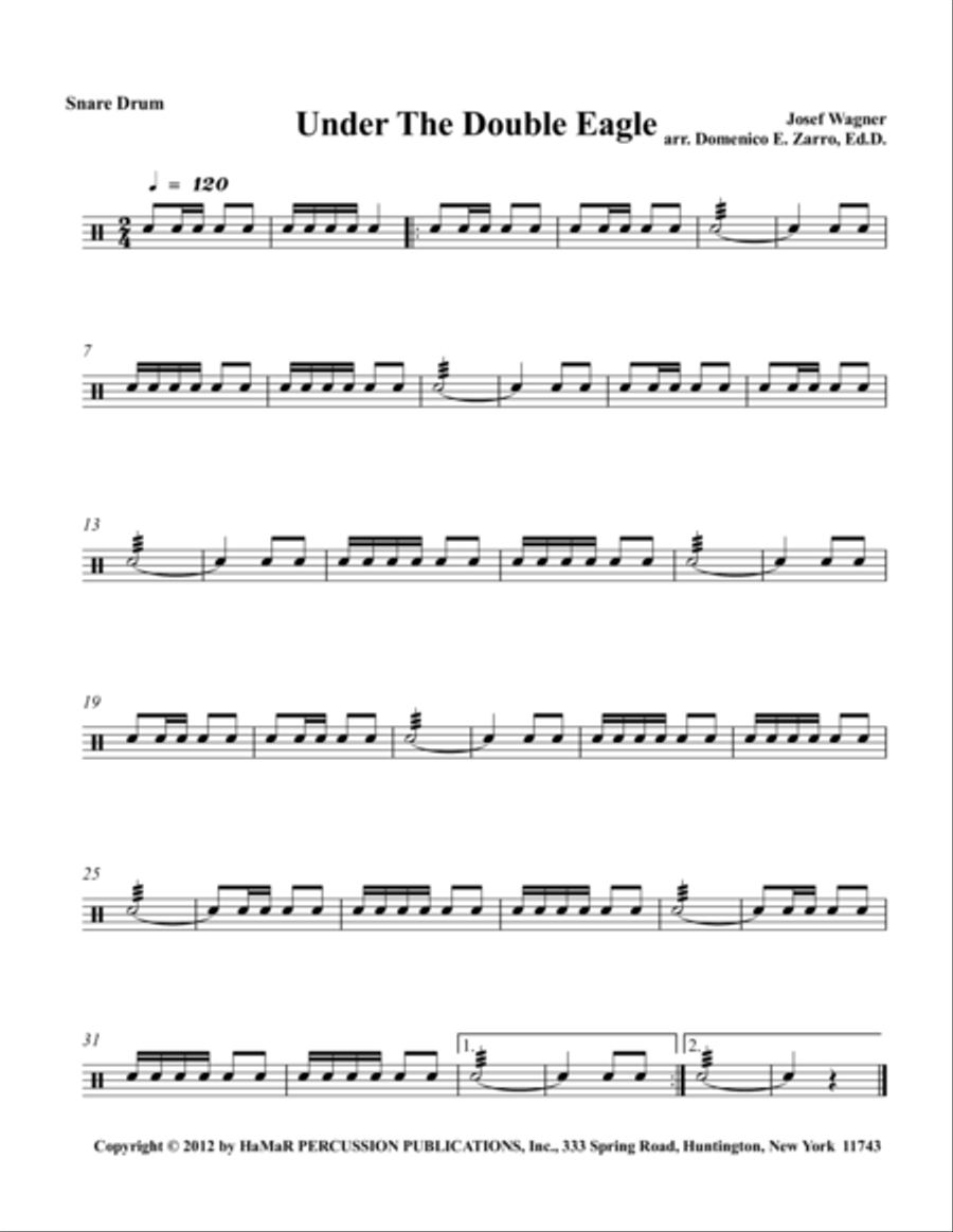 Under The Double Eagle Glockenspiel scores gallery preview page 1