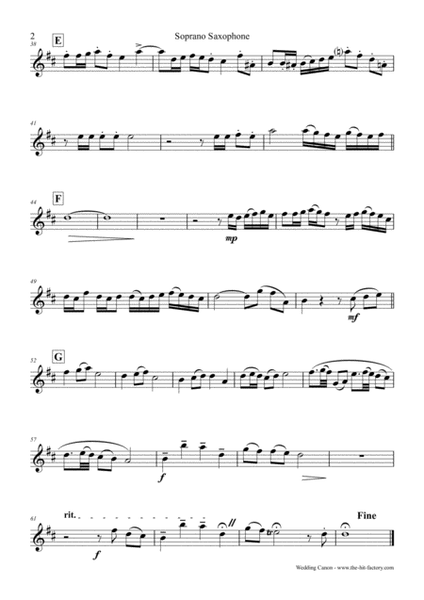 Wedding Canon - Festive Concert Piece - Saxophone Quintet