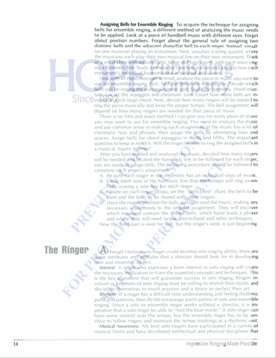 Impossible Ringing Made Possible Handbell Choir scores gallery preview page 16