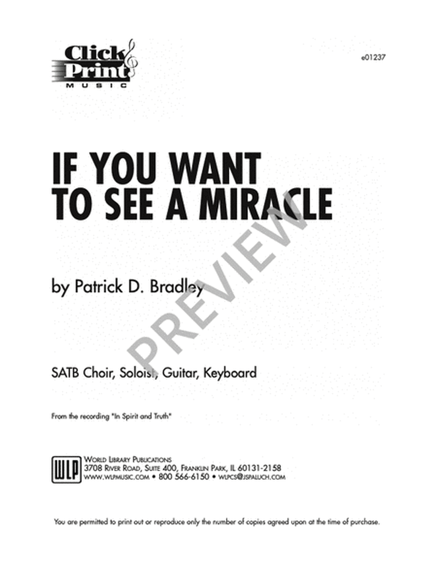 If You Want to See a Miracle