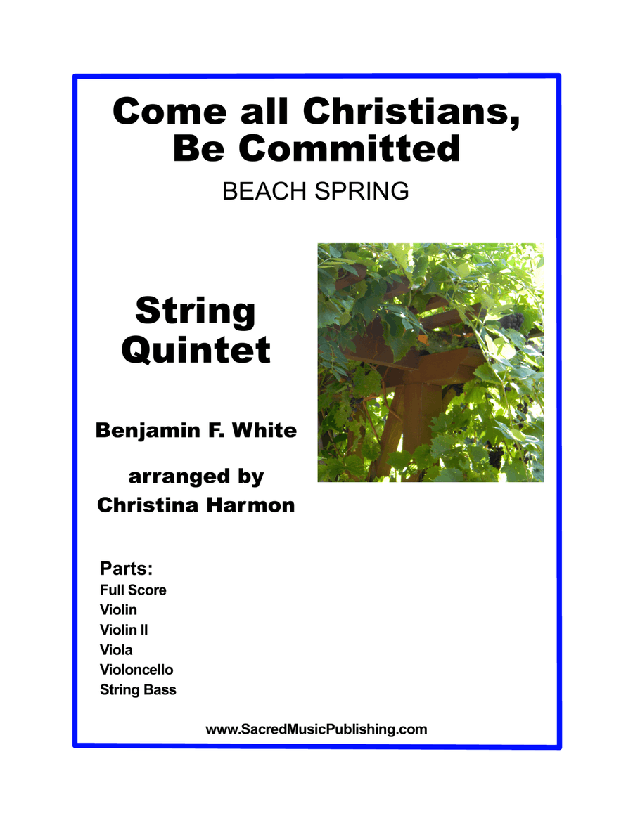 Come All Christians, Be Committed – String Quintet String Quartet scores gallery preview page 1