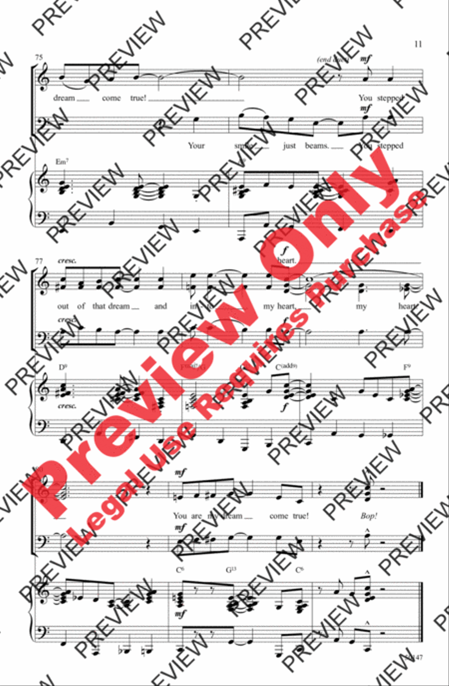 You Stepped Out of a Dream 3-Part scores gallery preview page 11