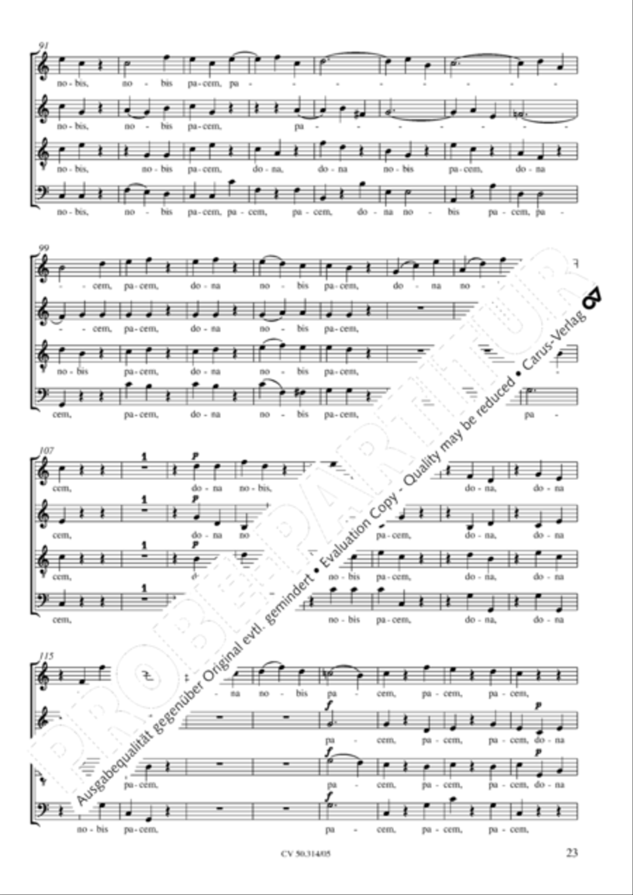 Missa Sancti Joannis Nepomuceni 4-Part scores gallery preview page 24