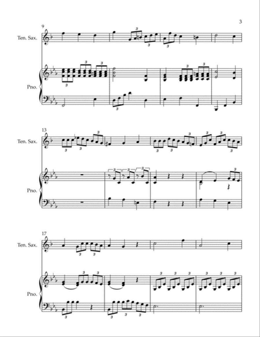 Andante Tenor Saxophone scores gallery preview page 3