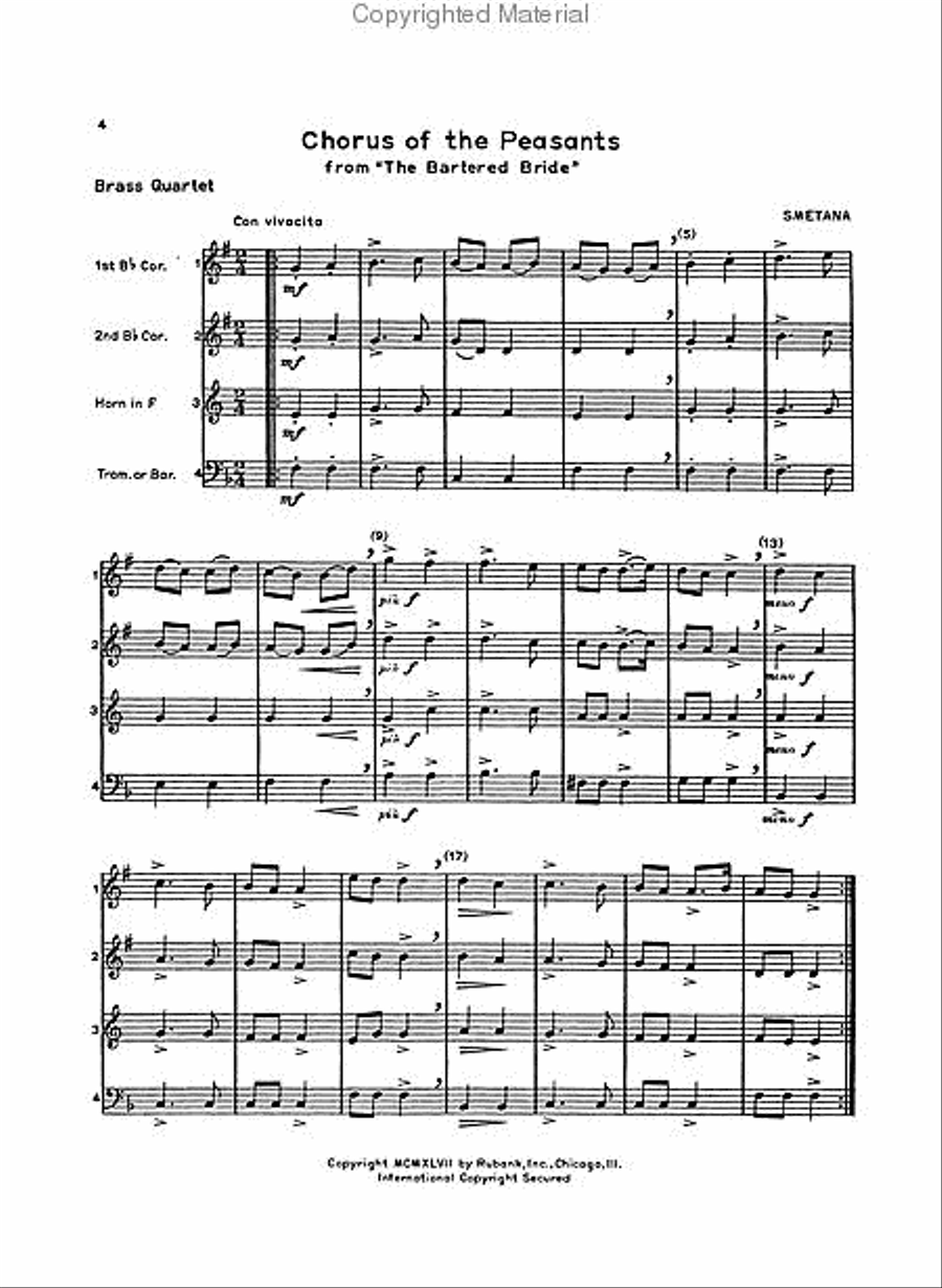 Ensemble Classics for Brass Quartet - Book 1 Brass Quartet scores gallery preview page 3