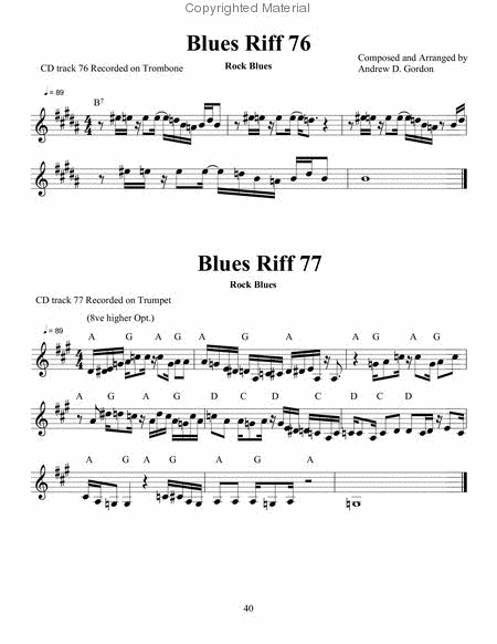 100 Ultimate Blues Riffs for Brass Instruments image number null