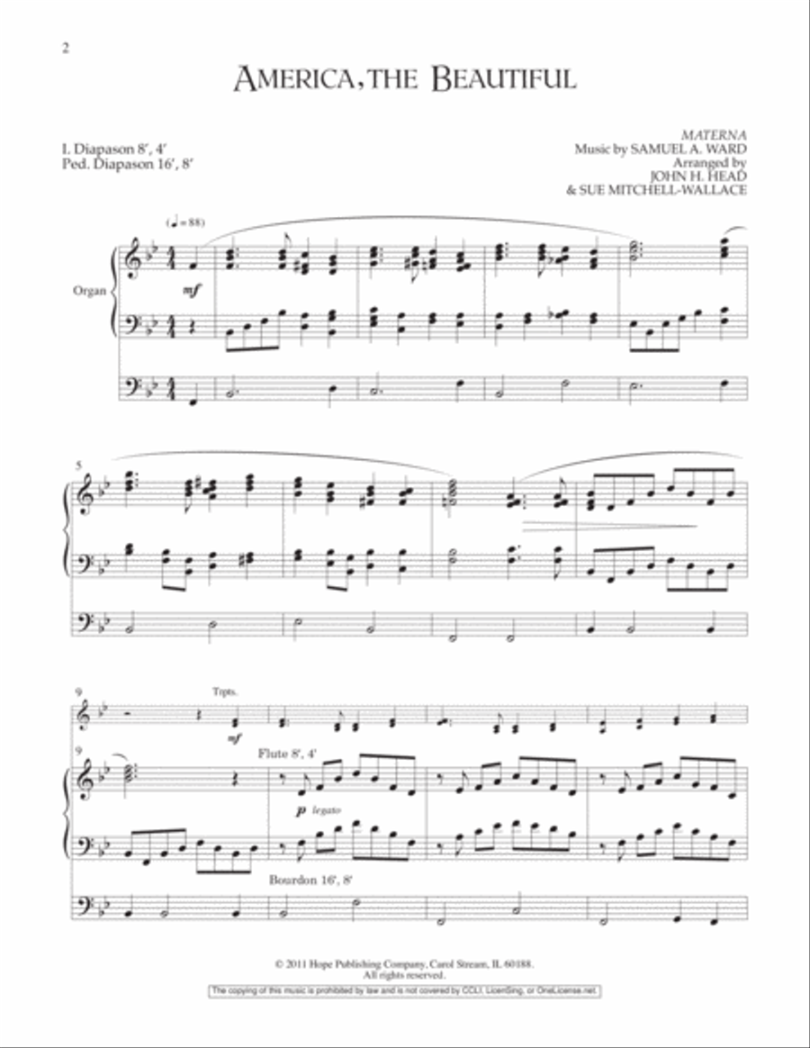 Stars and Stripes Forever Trumpet Duet scores gallery preview page 2