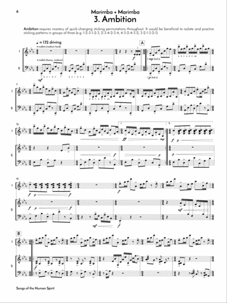 Songs of the Human Spirit Marimba scores gallery preview page 4