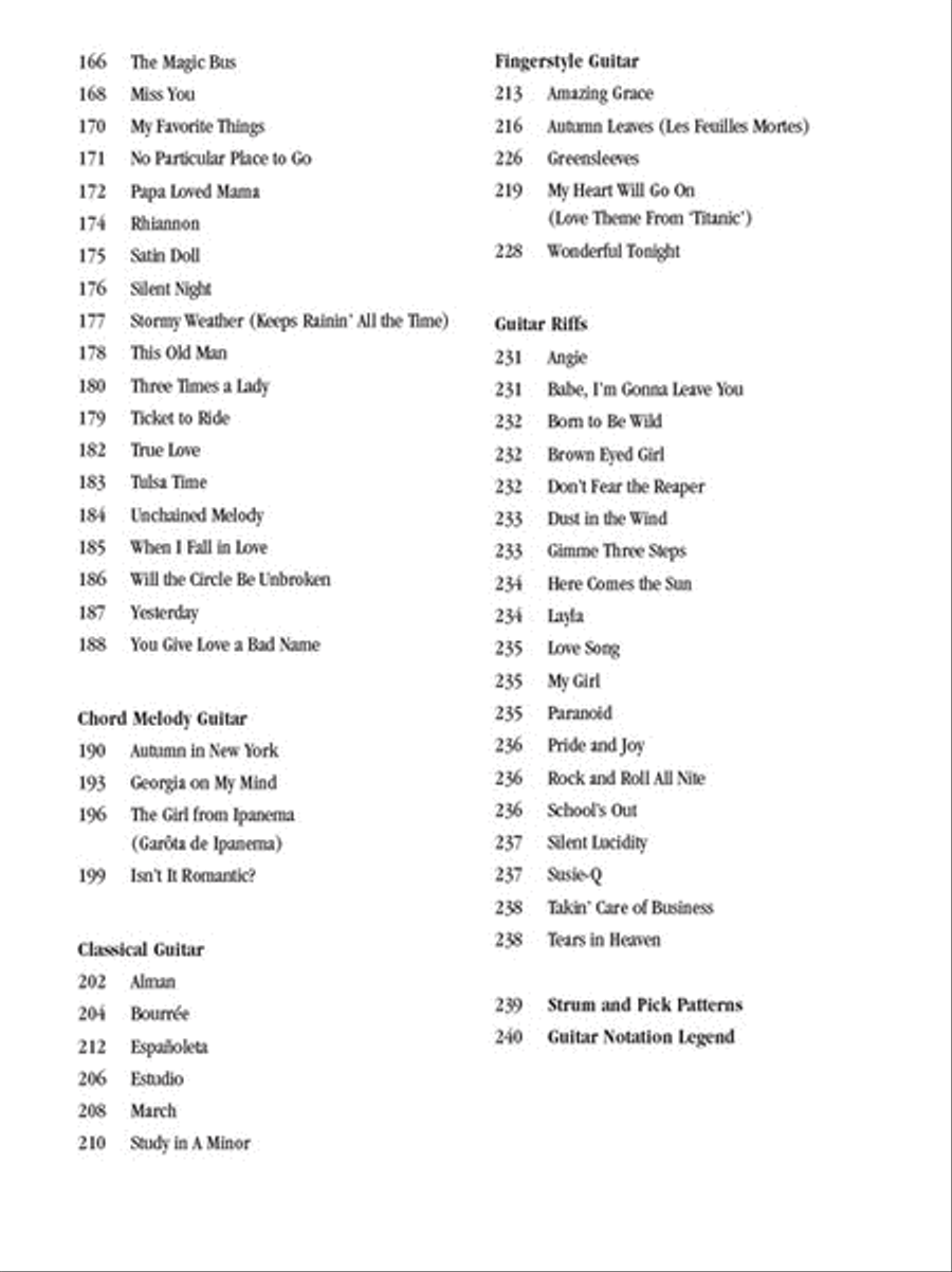The Greatest Guitar Songbook Acoustic Guitar scores gallery preview page 3